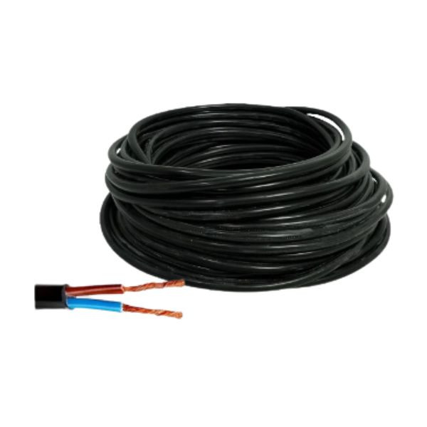 Cabo Flexível Cobreado PP 2x1,5mm Preto por Metro
