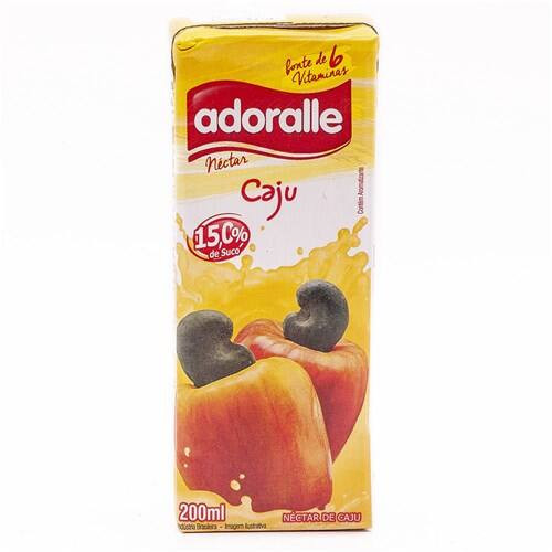 Suco Pronto Adoralle Néctar de Cajú Embalagem 200ml
