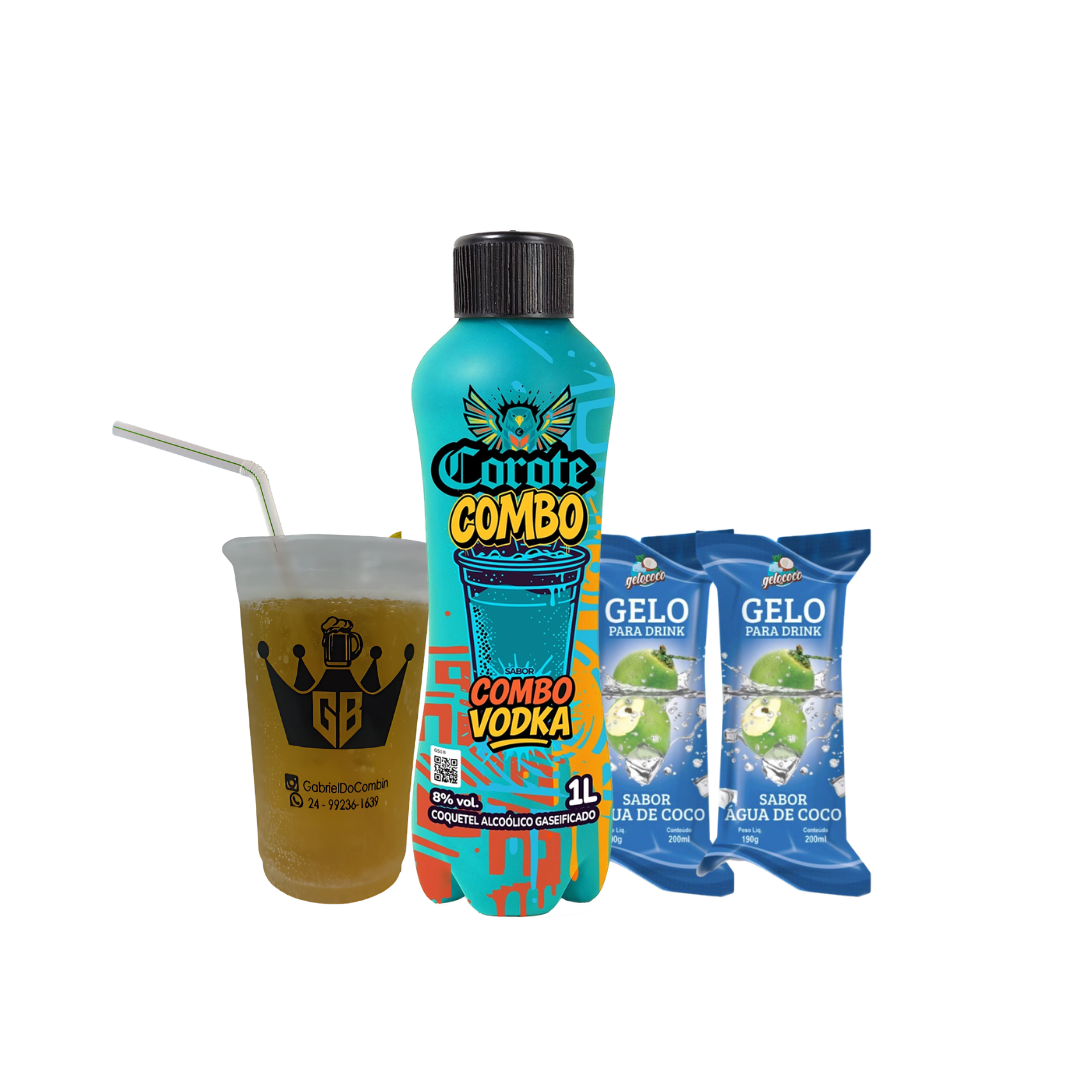 corote combo vodka  + 2 gelos - 2 copos 