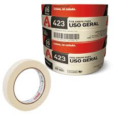 FITA CREPE ADERE 423 BRANCA PARA USO GERAL 18X50