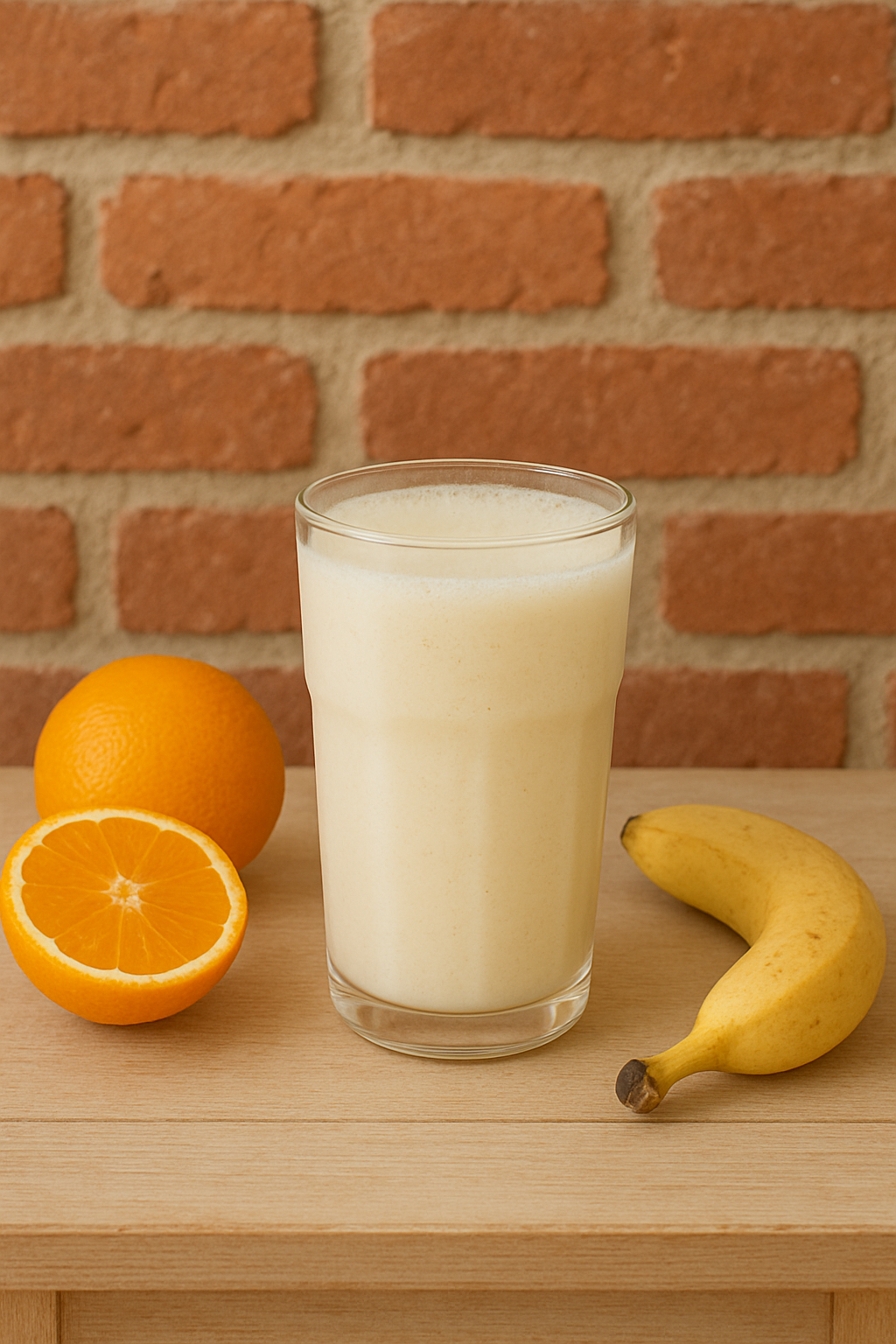 Suco de laranja com banana