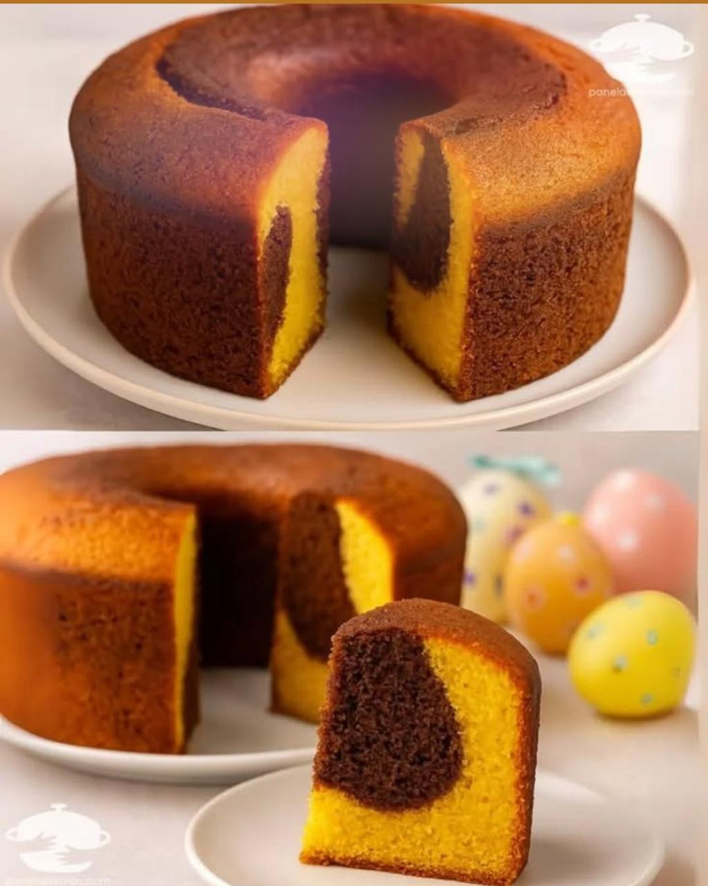 BOLO DCASA CENOURA MESCLADO COM CHOCOLATE