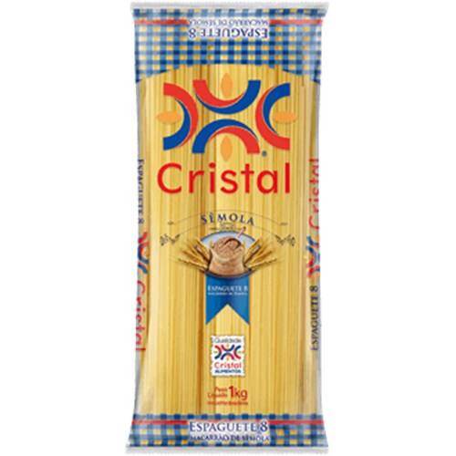 Macarrão Espaguete de Sêmola Cristal Nº8 Embalagem 1kg