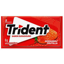 CHICLETE TRIDENT MORANGO 5UN