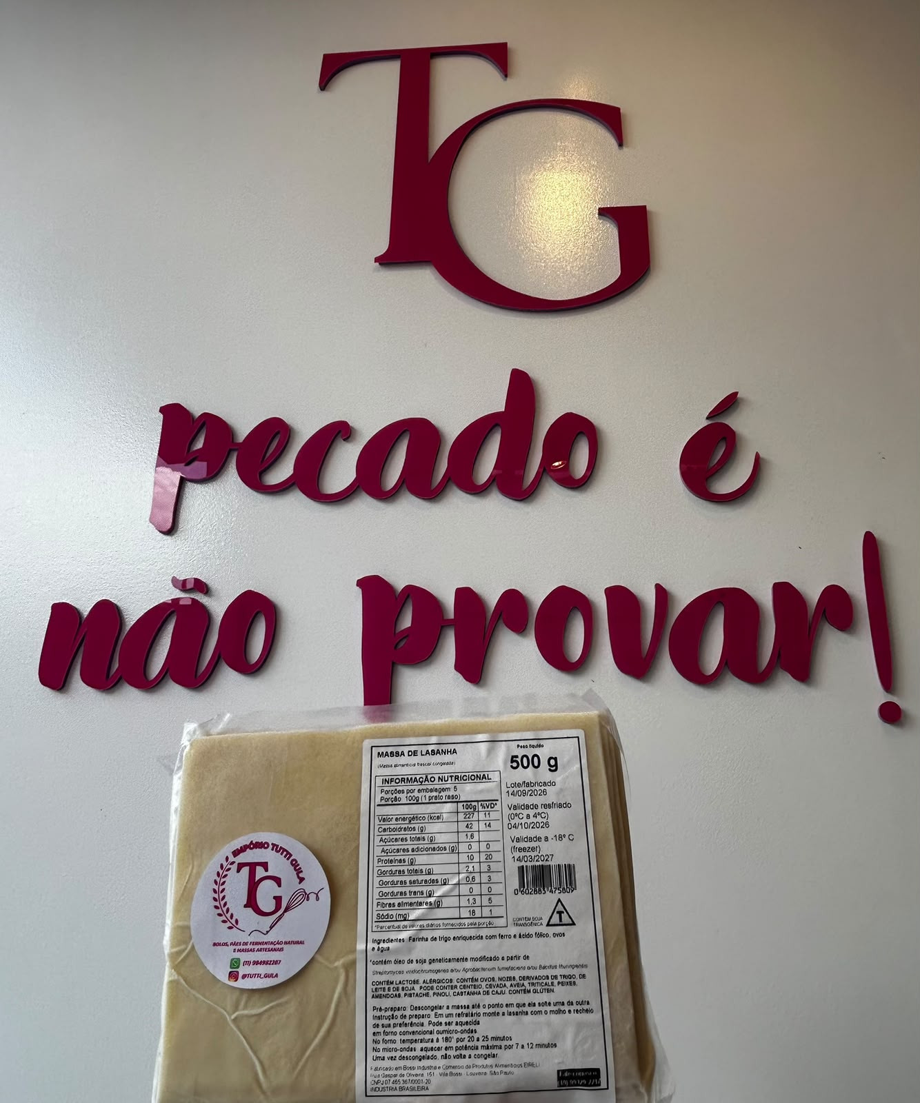 MASSA PARA LASANHA 500G