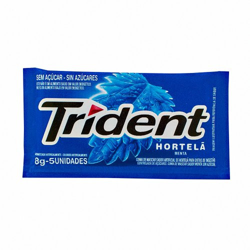 GOMA DE MASCAR TRIDENT HORTELA 5UN 8G