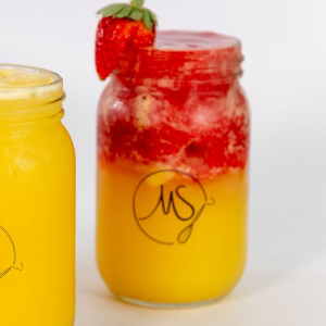 SUCO LARANJA E MORANGO
