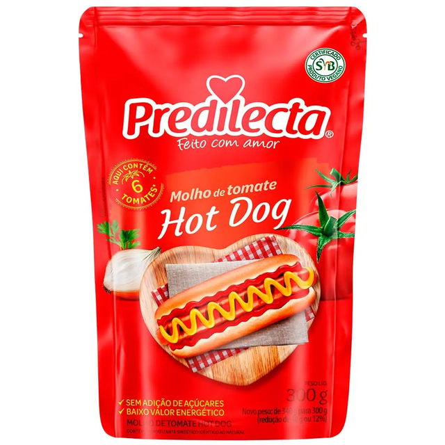 MOLHO DE TOMATE PREDILECTA HOT DOG SC300G