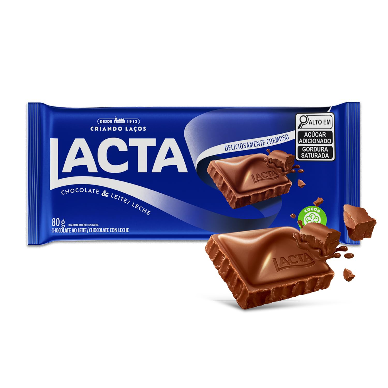 LACTA CHOCOLATE AO LEITE 80 GR