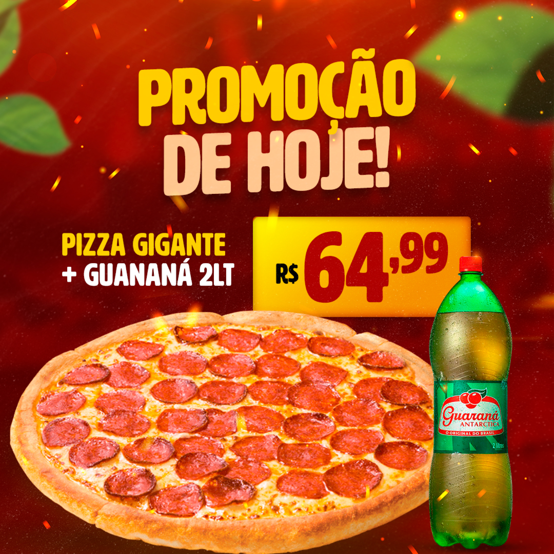 Pizza Gigante + Guaraná Antarctica 2L