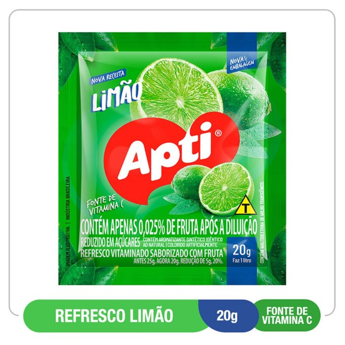 Refresco Em Po Apti Limao 20g