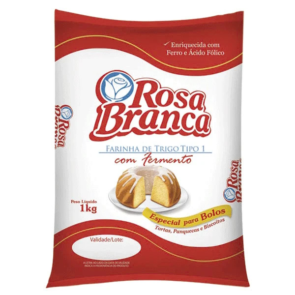 Farinha De Trigo Rosa Branca C/Ferm 1kg
