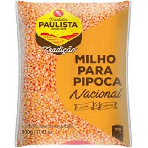 Milho para Pipoca Paulista Nacional Embalagem 500g