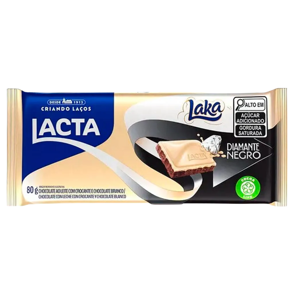 CHOCOLATE TABLETE LACTA LAKA/DIAMANTE NEGRO 80G