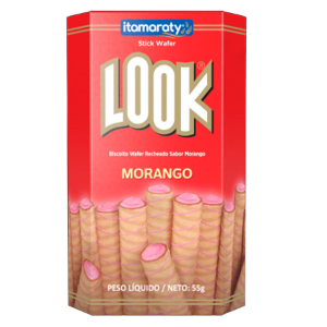 BISCOITO LOOK MORANGO  55G