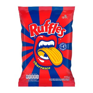 SALGADINHO ELMA CHIPS BATATA RUFFELS CHURRASCO 115G