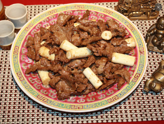 Carne de vaca com palmito