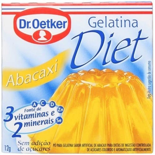 Gelatina em Pó Sabor Abacaxi Diet Dr. Oetker 12g