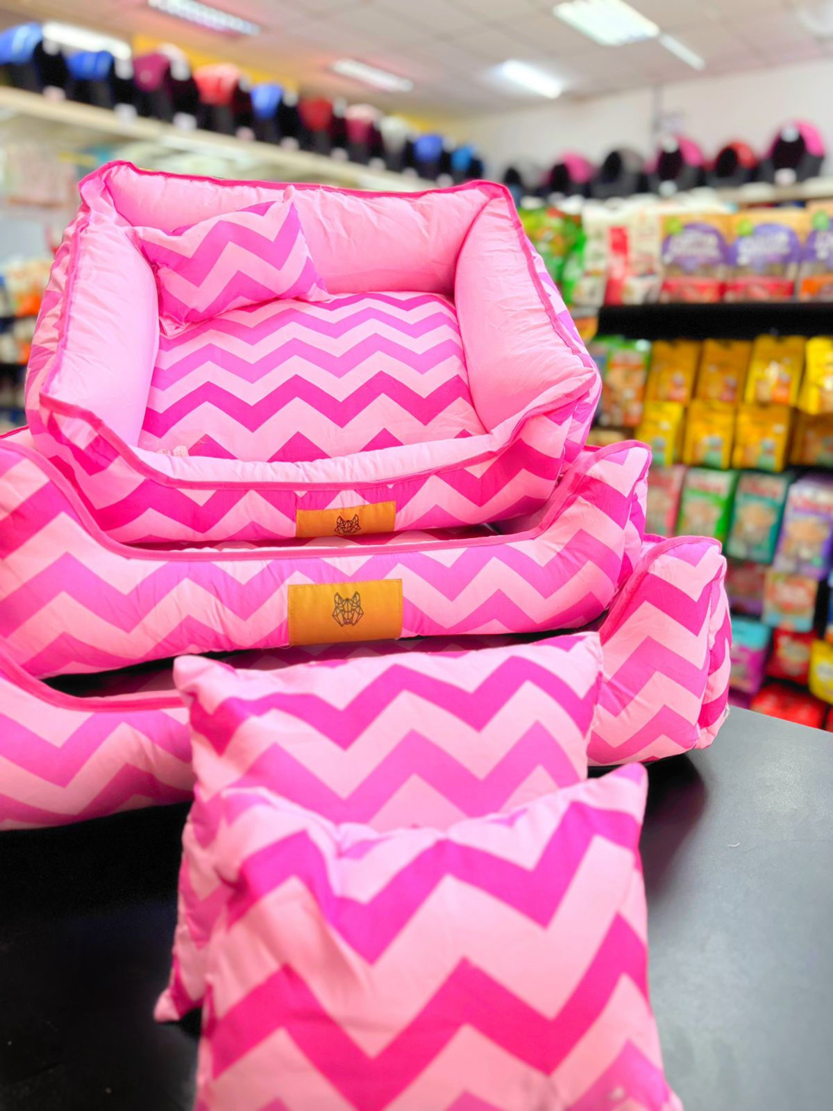 Cama Barbie Chevron Rosa G