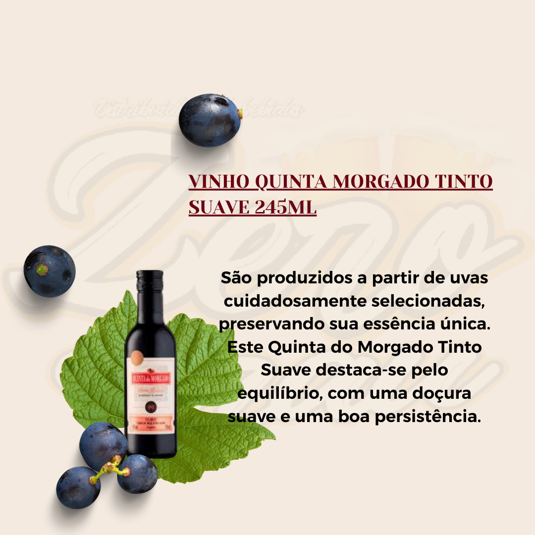 VINHO QUINTA MORGADO TINTO SUAVE 245ML