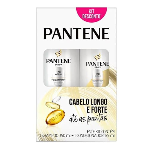 Kit Shampoo 350ml + Condicionador 175ml Liso Extremo Pantene
