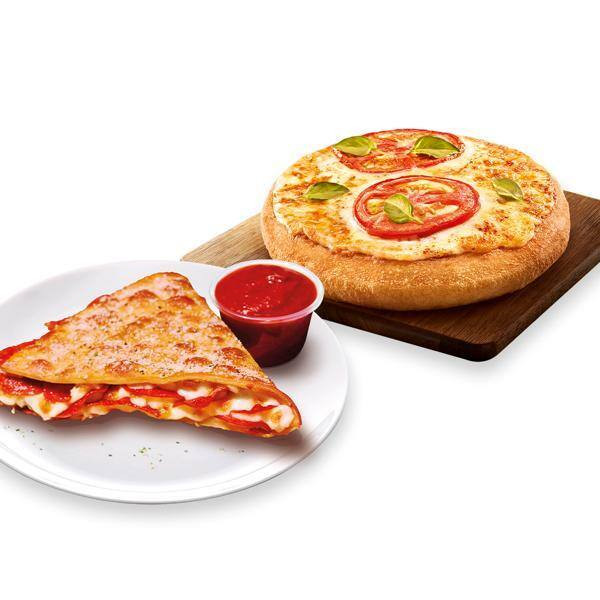 1 Pizza Individual (4 fatias) + 1 Melts