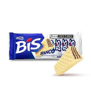 BIS CHOCOLATE BRANCO LACTA CARTELA 16 UNID