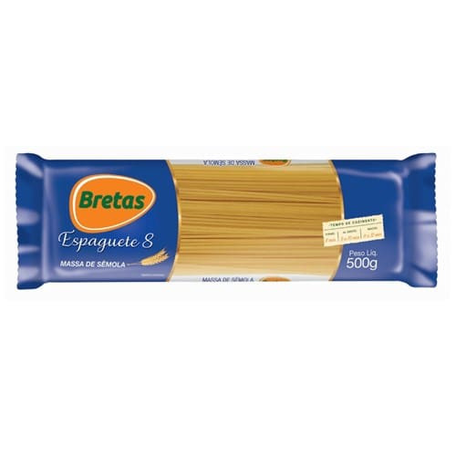 Macarrão de Sêmola Espaguete N8 Bretas 500g