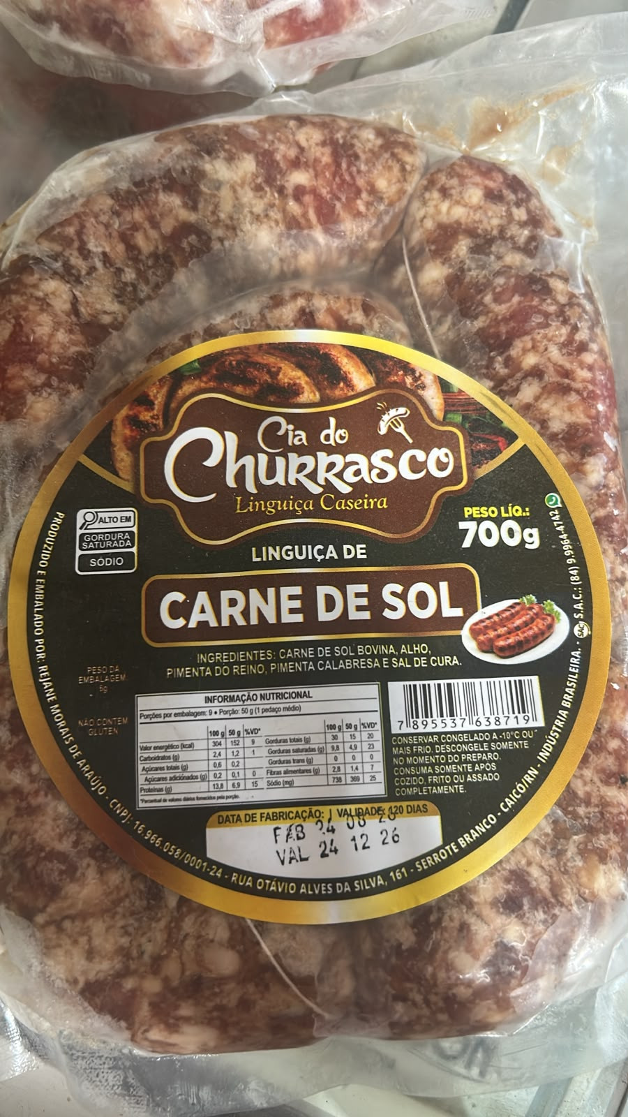 LINGUIÇA DE CARNE DE SOL 700G