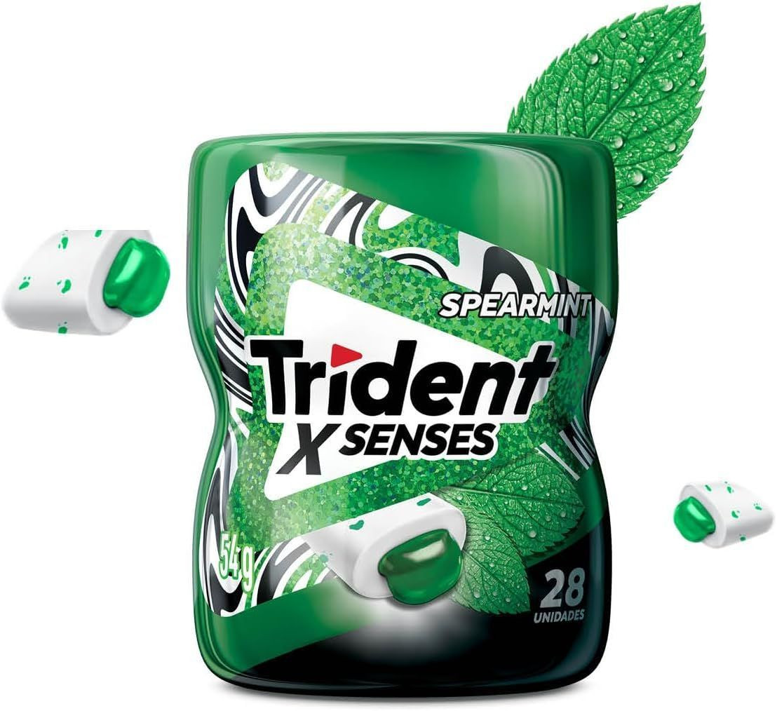 CHICLETE TRIDENT XSENSES SPEARMINT 54G