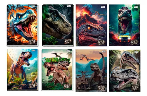 CADERNO COSTURADO  96FLS DINOS ZOO NOVA