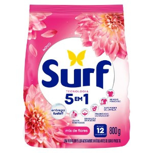 LAVA ROUPAS EM PO SURF MIX DE FLORES 1,6KG