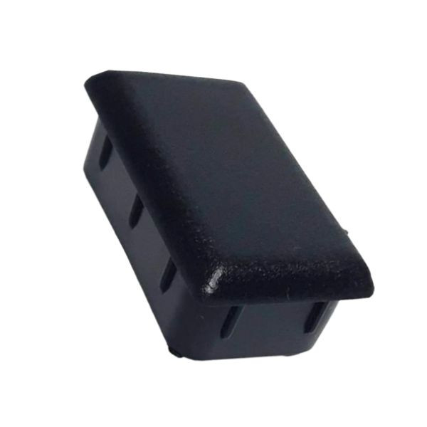 Ponteira Interna Retangular PVC 20x40mm Preta
