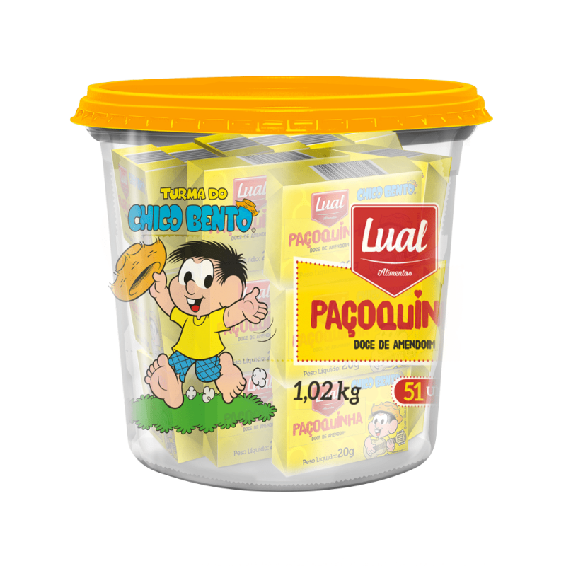POTE PAÇOQUINHA LUAL QUADRADA 20G C/51UN