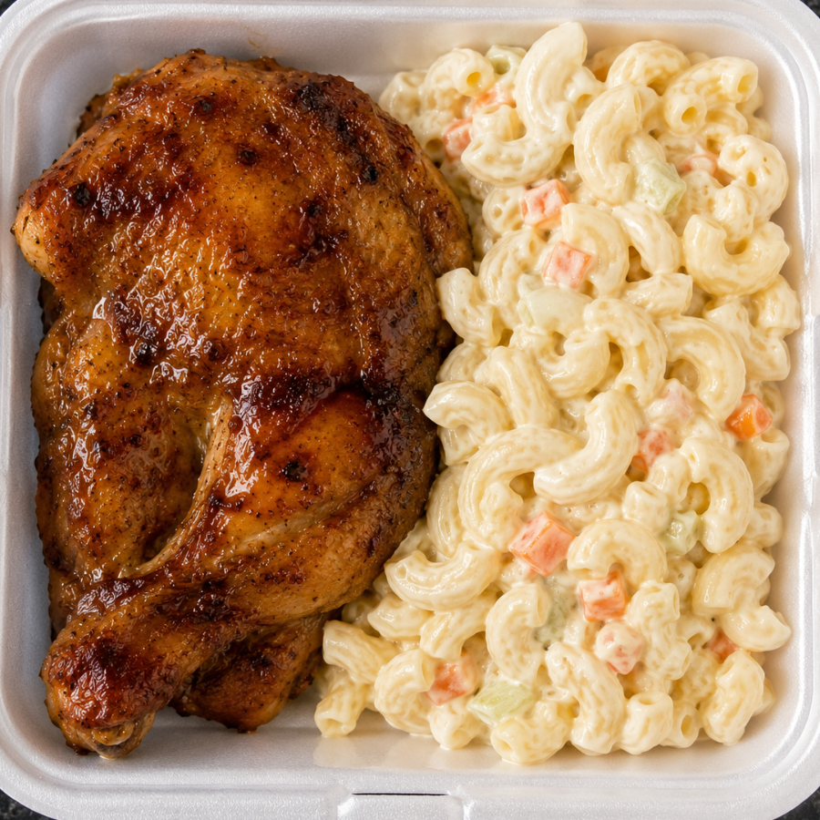 FRANGO CORADO COM MACARRONESE