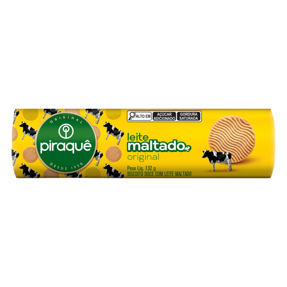 PIRAQUE BISC 132G LEITE MALTADO