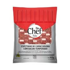 ESPETINHO TEMP DE CARNE BOV C BACON CONG 900G CHEF