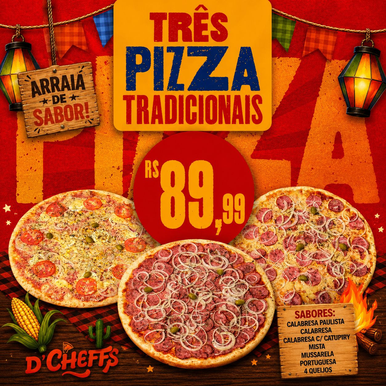 Trio de Pizza