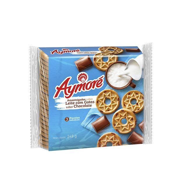Biscoito Aymoré Amanteigado Lite em gotas 248g