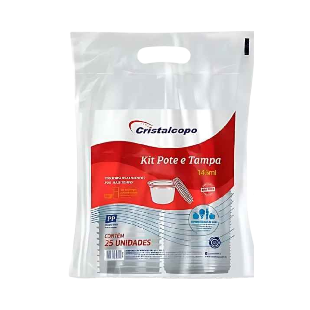 KIT POTE CRISTALCOPO 145ML REDONDO C25