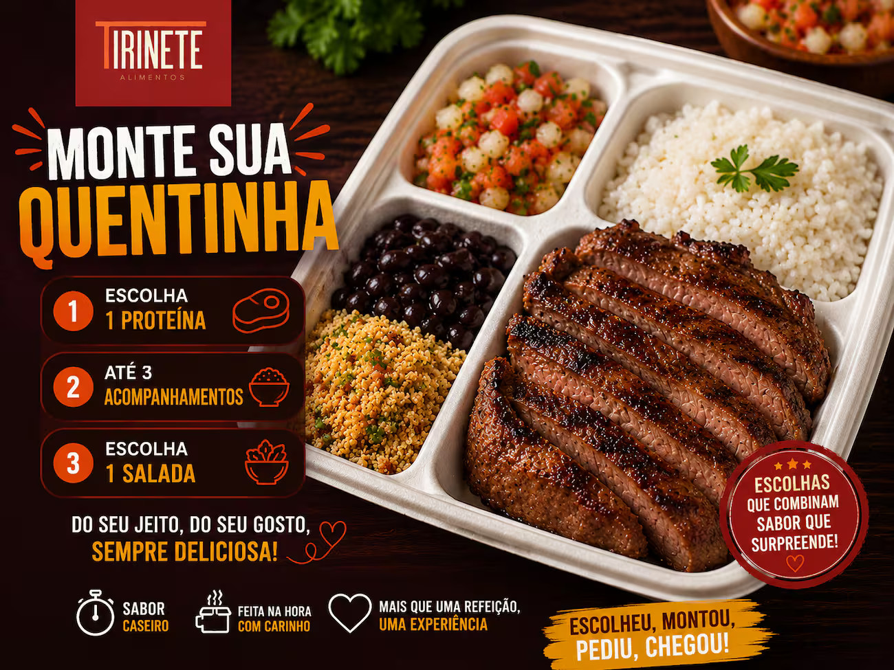 MONTE SUA REFEIÇÃO DO SEU JEITO 1 PROTEÍNA