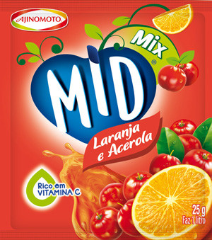 REFRESCO PO MID LARANJA E ACEROLA 25G 
