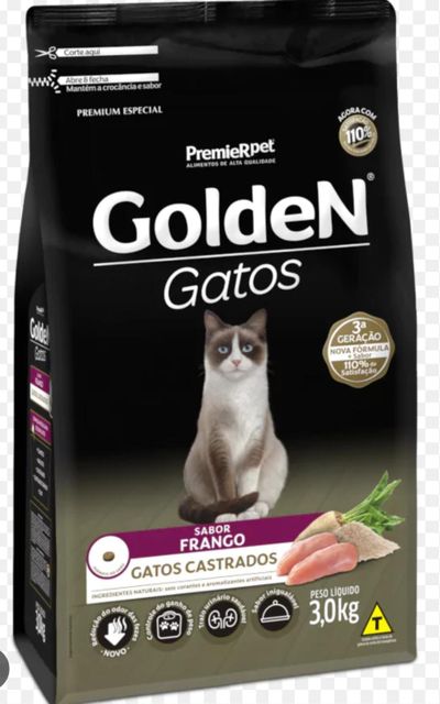 Golden Gatos Castrados 10Kg Sabor Frango 