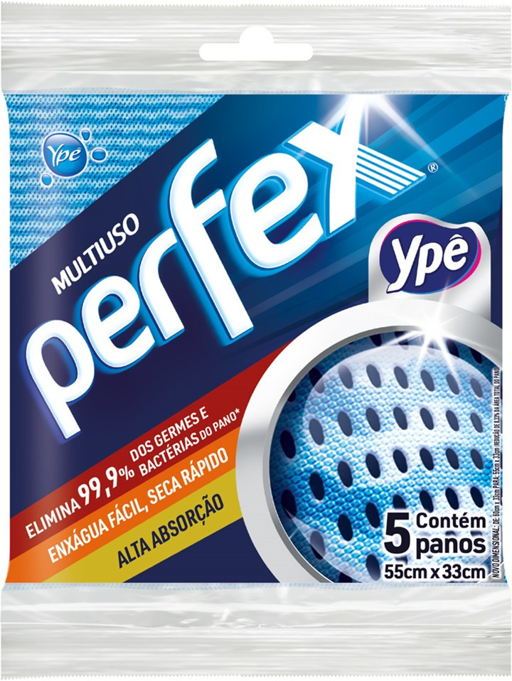 PANO P/LIMP.PERFEX AZUL PCT 5UND