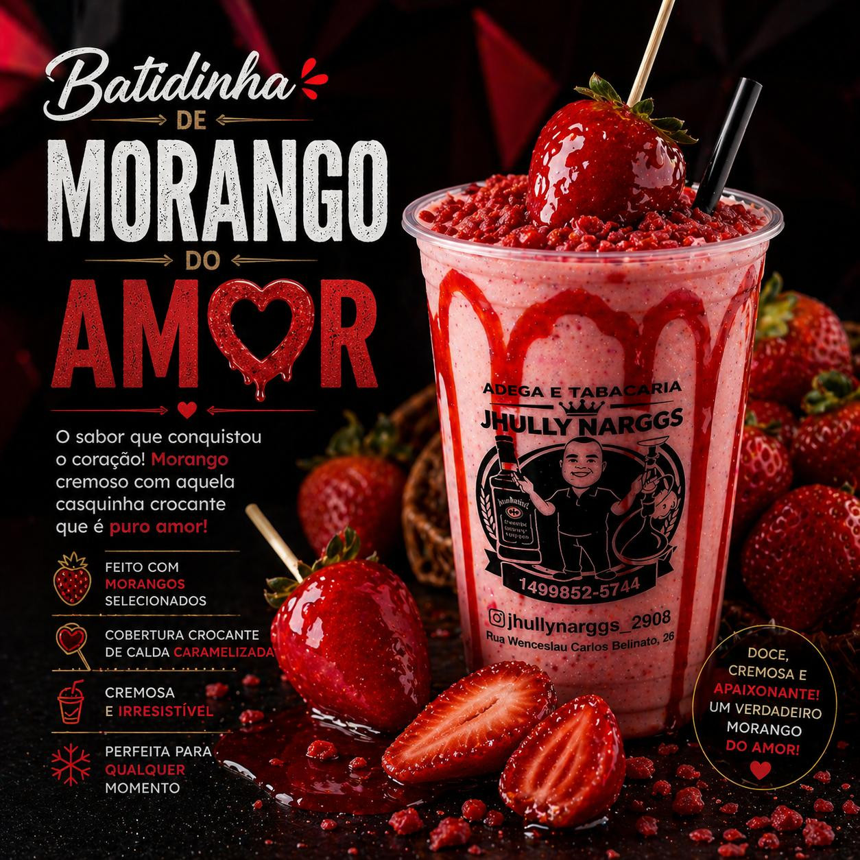 BATIDINHA MORANGO DO AMOR 700ML 