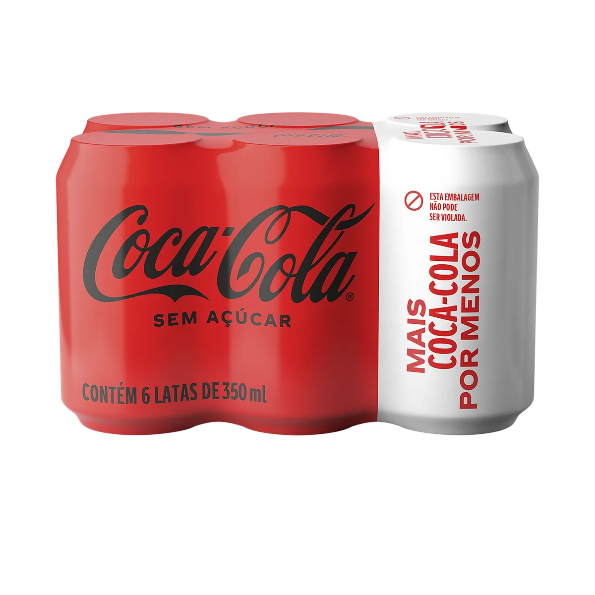 Refrigerante Coca Cola Lt 350ml Six Pack S/Acucar