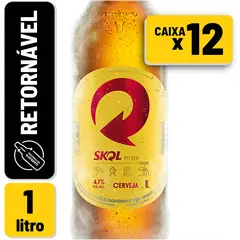 Cerveja Skol Pilsen Retornável 1 Litro  