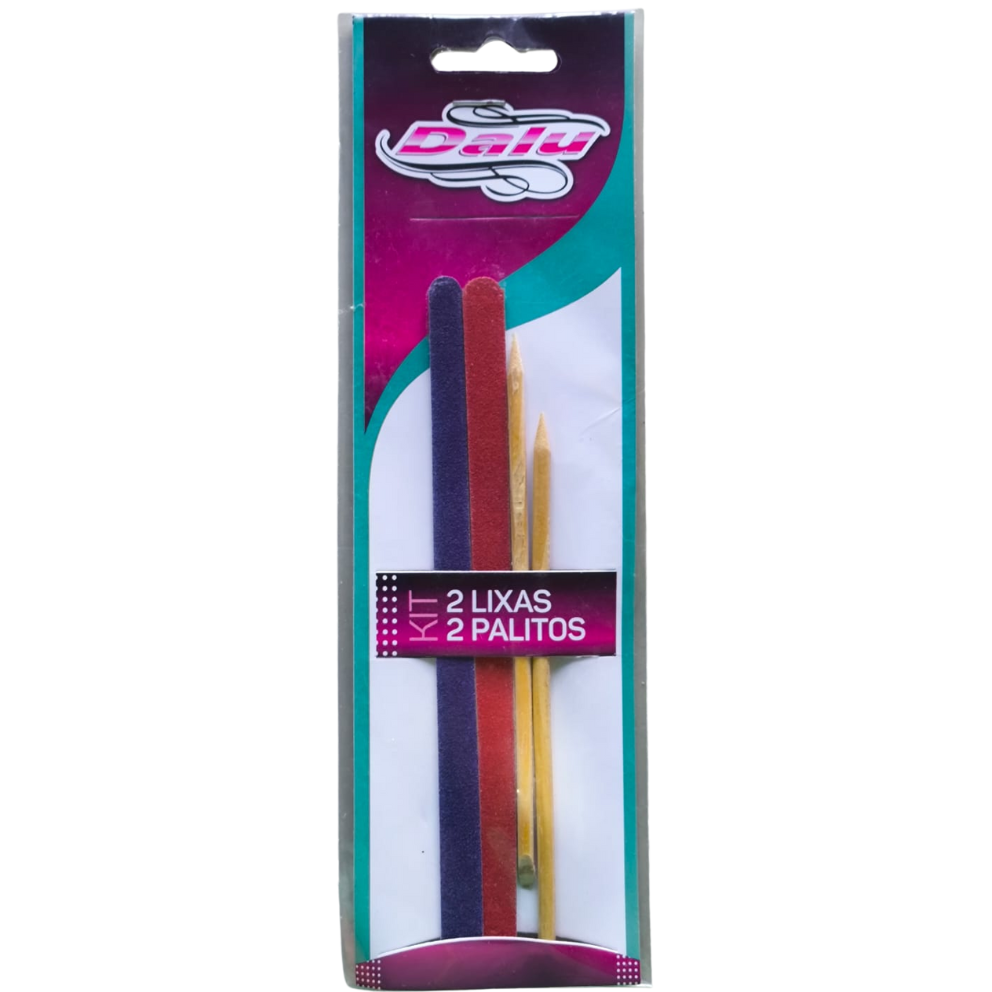 KIT P/ UNHA DALU LIXA+PALITO C/4UN