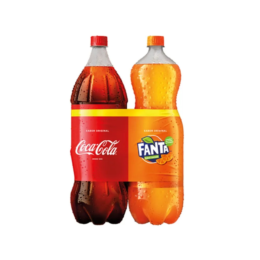 Dual Pack Coca Cola + Fanta Laranja Pet 2l
