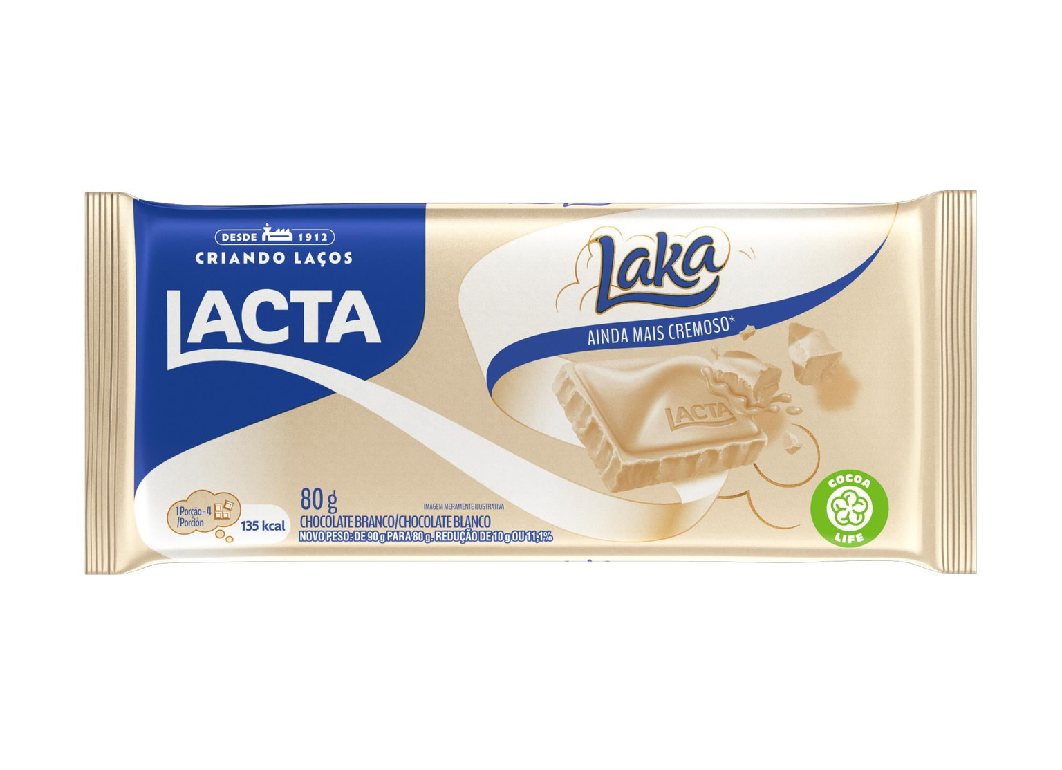 Chocolate Branco Lacta Laka 80g